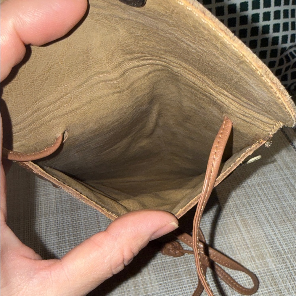 Brown Textured Crossbody Bag - Picture 5 of 10